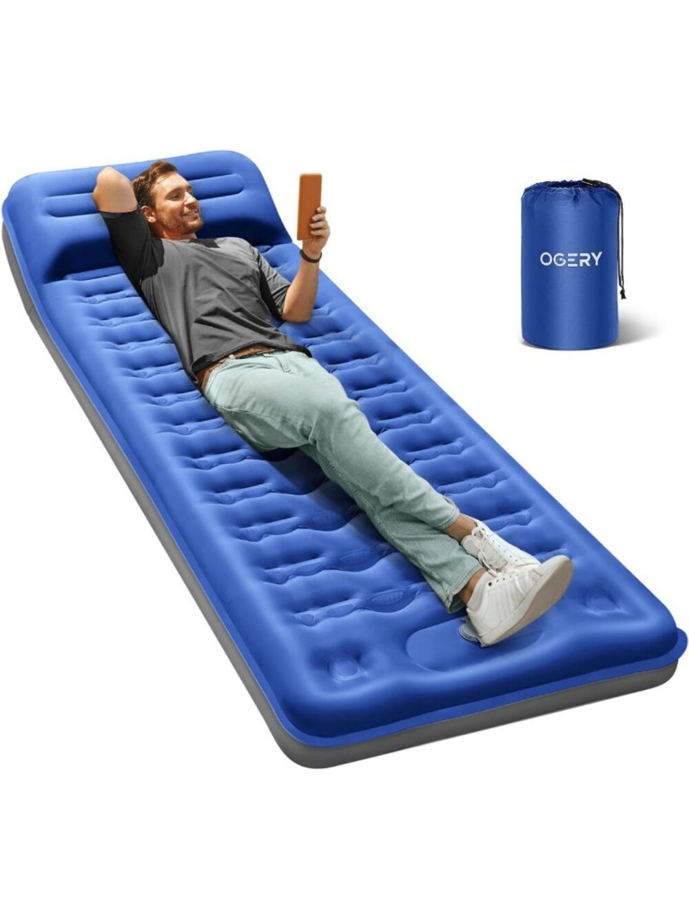 Extra-Thick 6" Sleeping Pad for Camping, Portable & Durable Travel Mattress